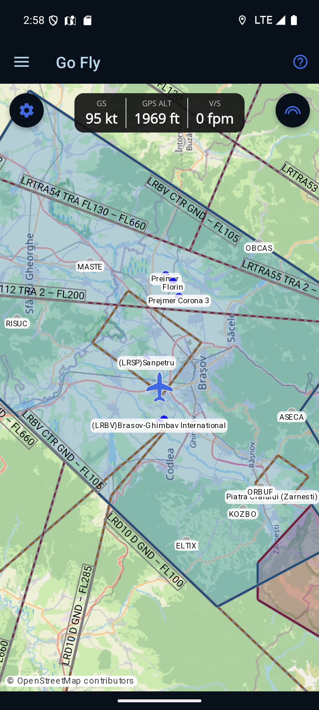 Track up — harta rotită, cu direcția aeronavei spre partea de sus